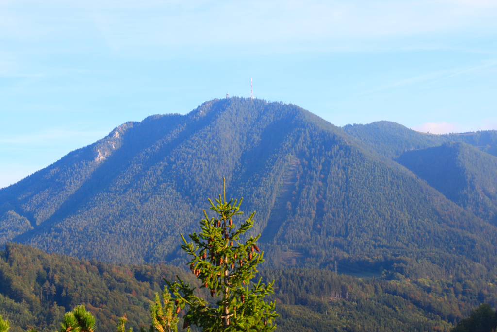 Abbildung 17:
      Der Sonnwendstein von der Warte auf dem Doppelreiterkogel